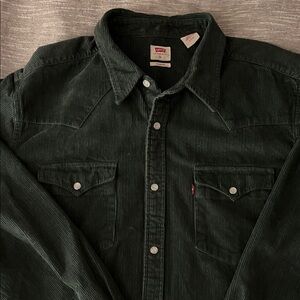 Levi's Forest Green Corduroy Shirt